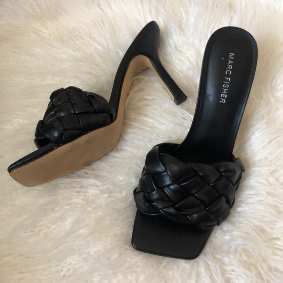 Marc Fisher Shoes - Marc Fisher Brizo Heeled Sandal Black MSRP $89
